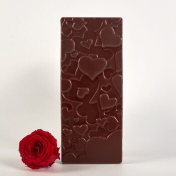 Tablette Coeur en Chocolat Noir République Dominicaine 64% pour la Saint Valentin de Stéphane Pasco