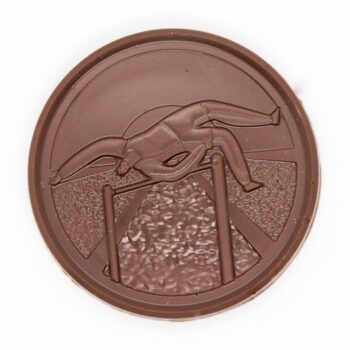 Médaille olympique en Praliné Sarrasin et Chocolat Lait de Stéphane Pasco, Chocolatier à Nantes et Vertou